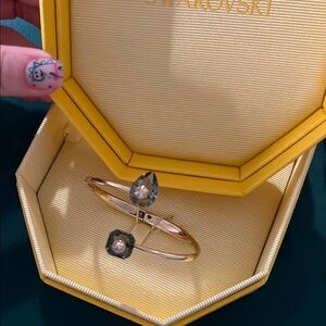 Swarovski Gold and Silver Crystal Bangle